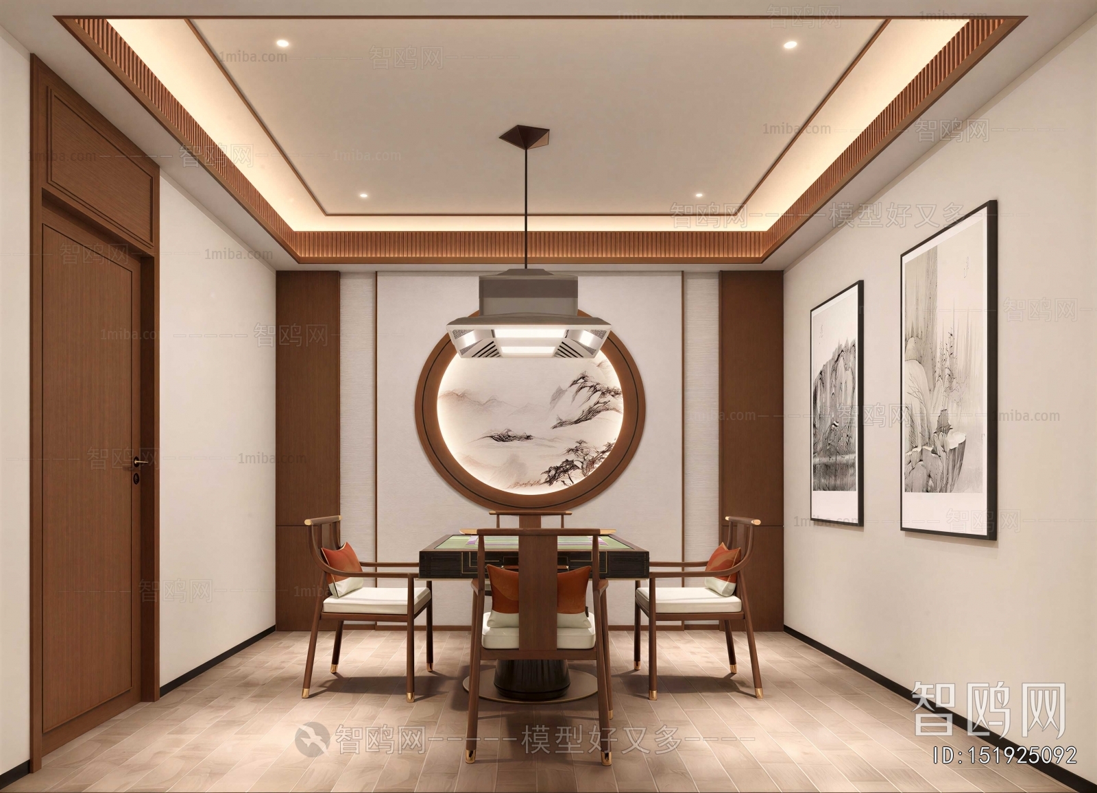 New Chinese Style Chess And Card Room