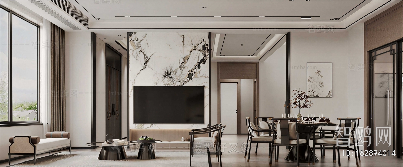 New Chinese Style A Living Room