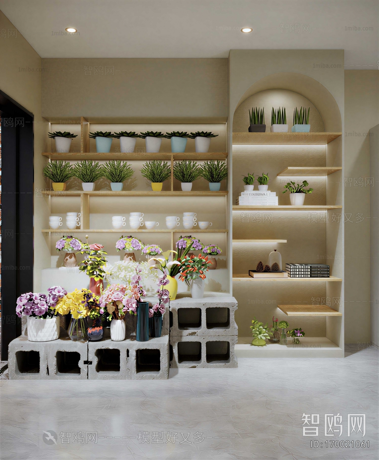 Modern Flower Shelf