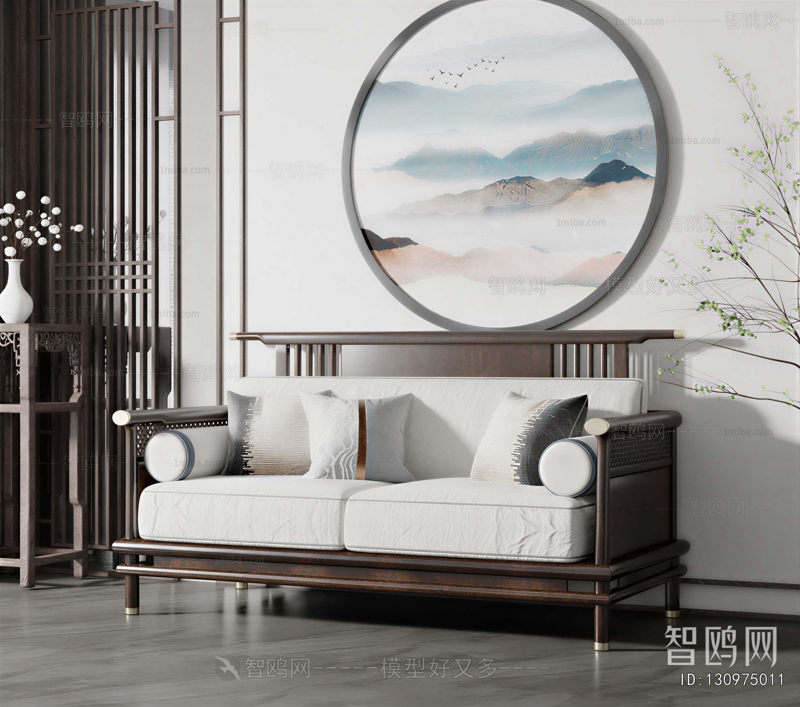 New Chinese Style A Sofa For Two