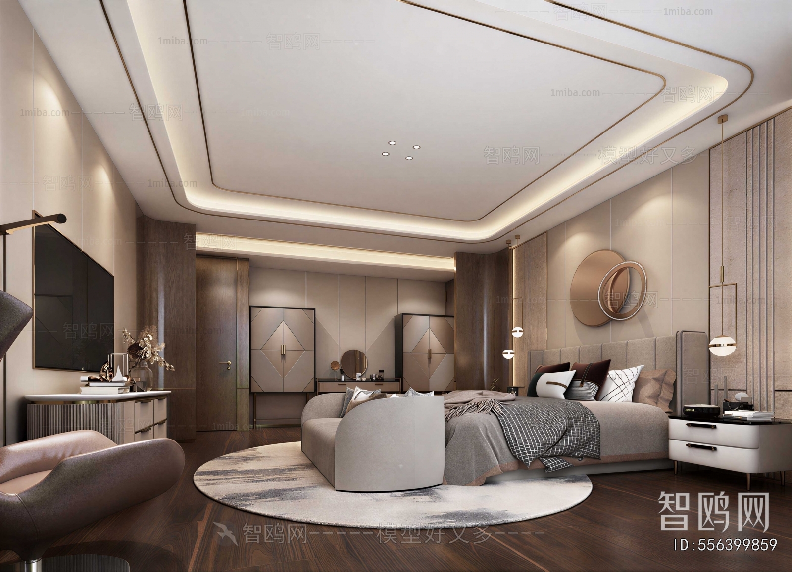 New Chinese Style Bedroom