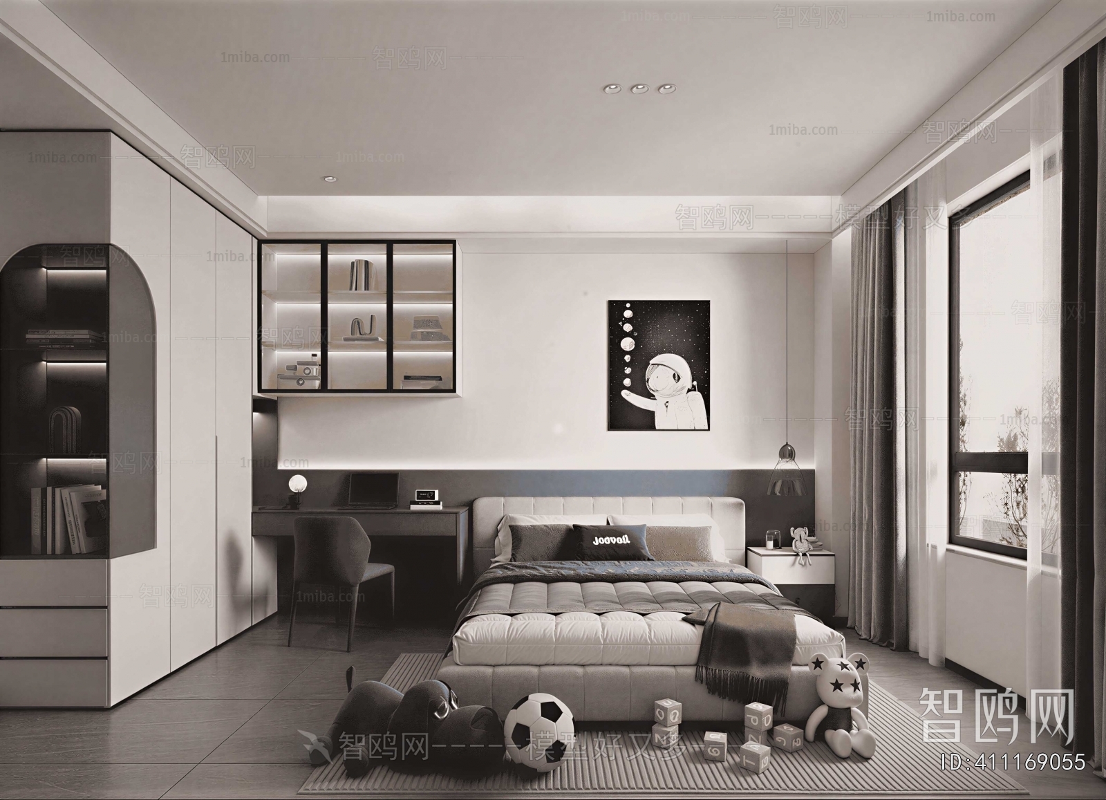 Modern Boy's Room And Son's Room