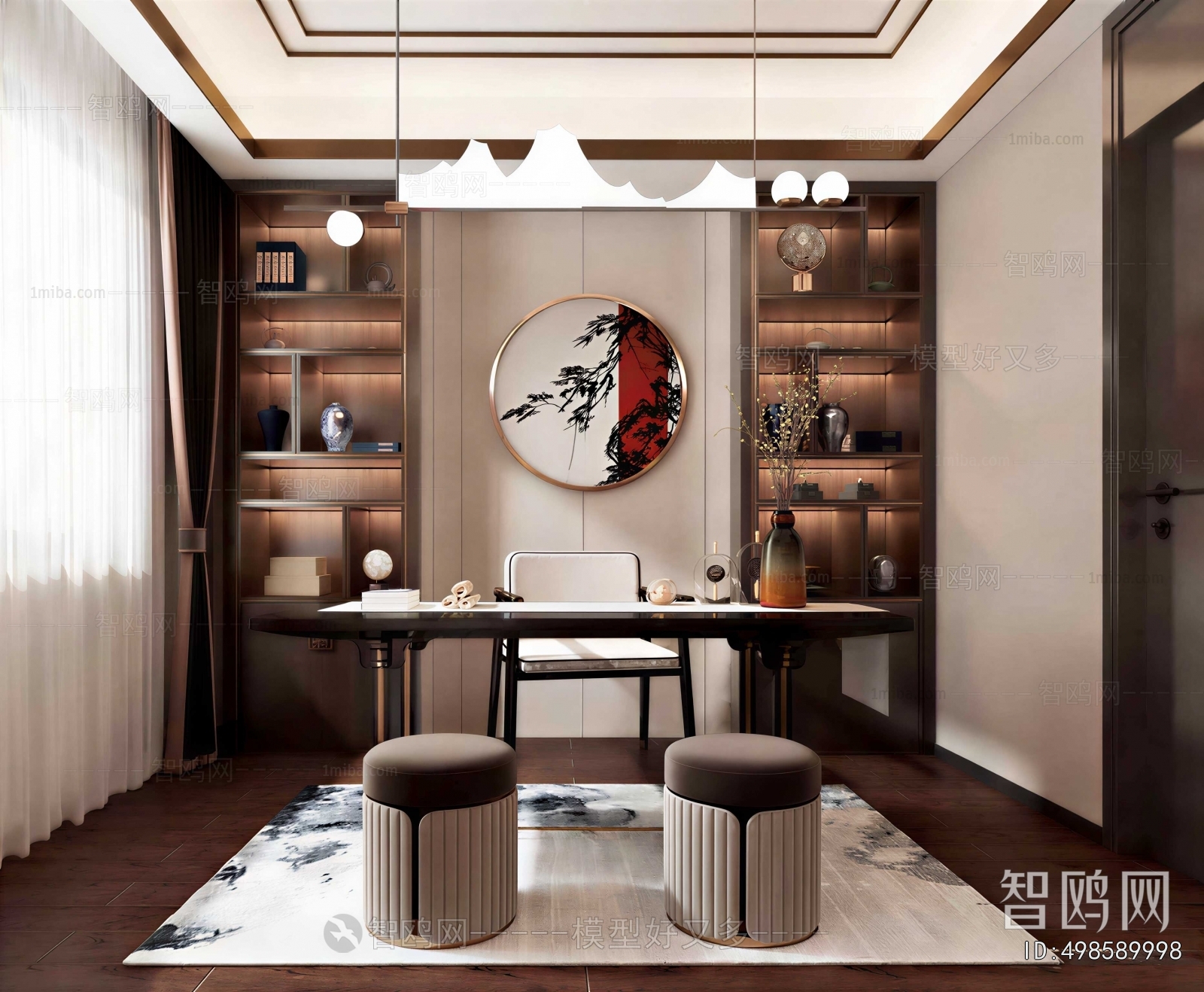 New Chinese Style Study Space