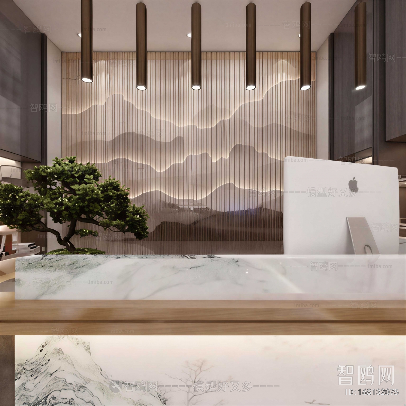 New Chinese Style Office Reception Desk