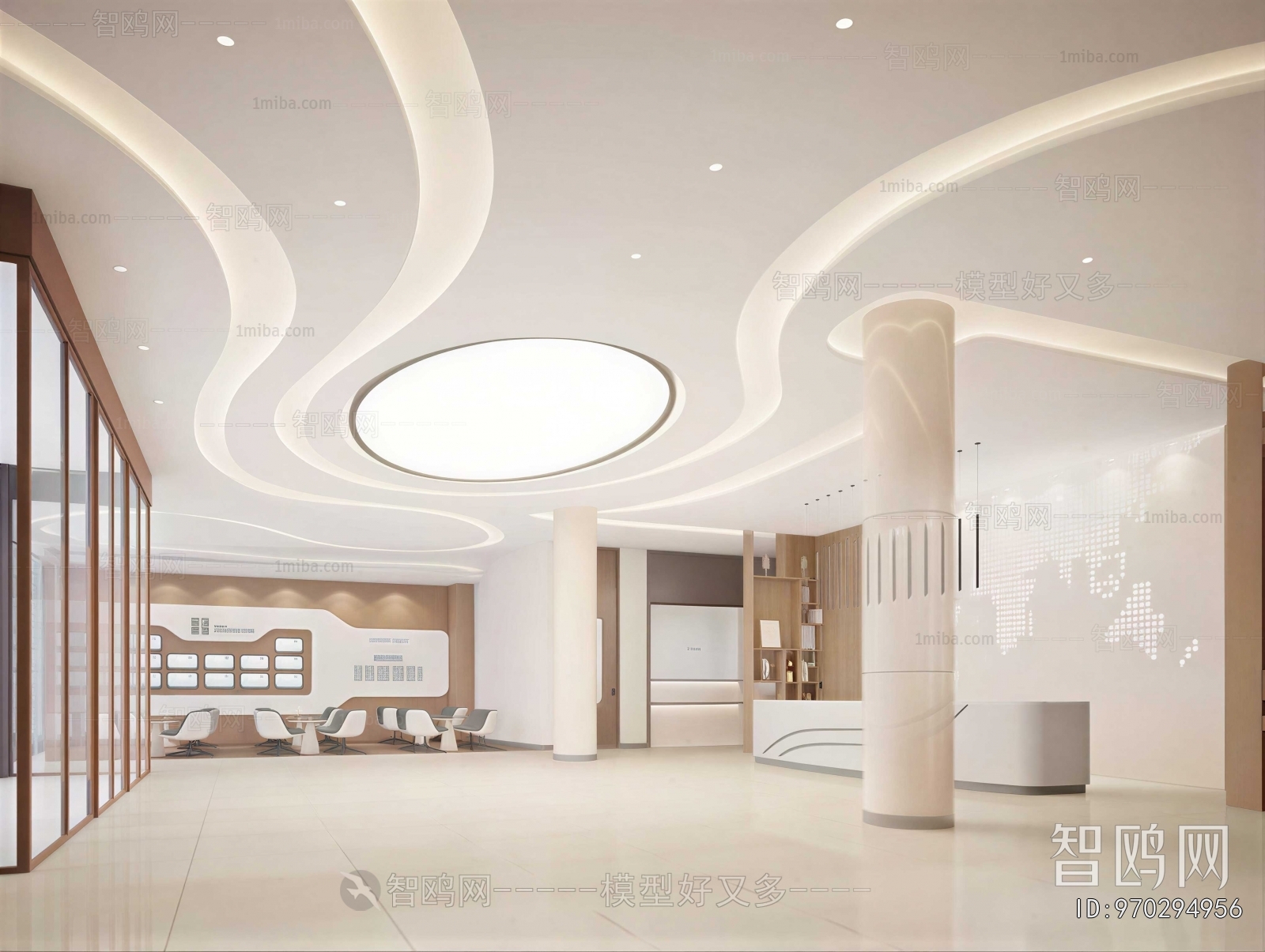 Modern Office Reception Desk