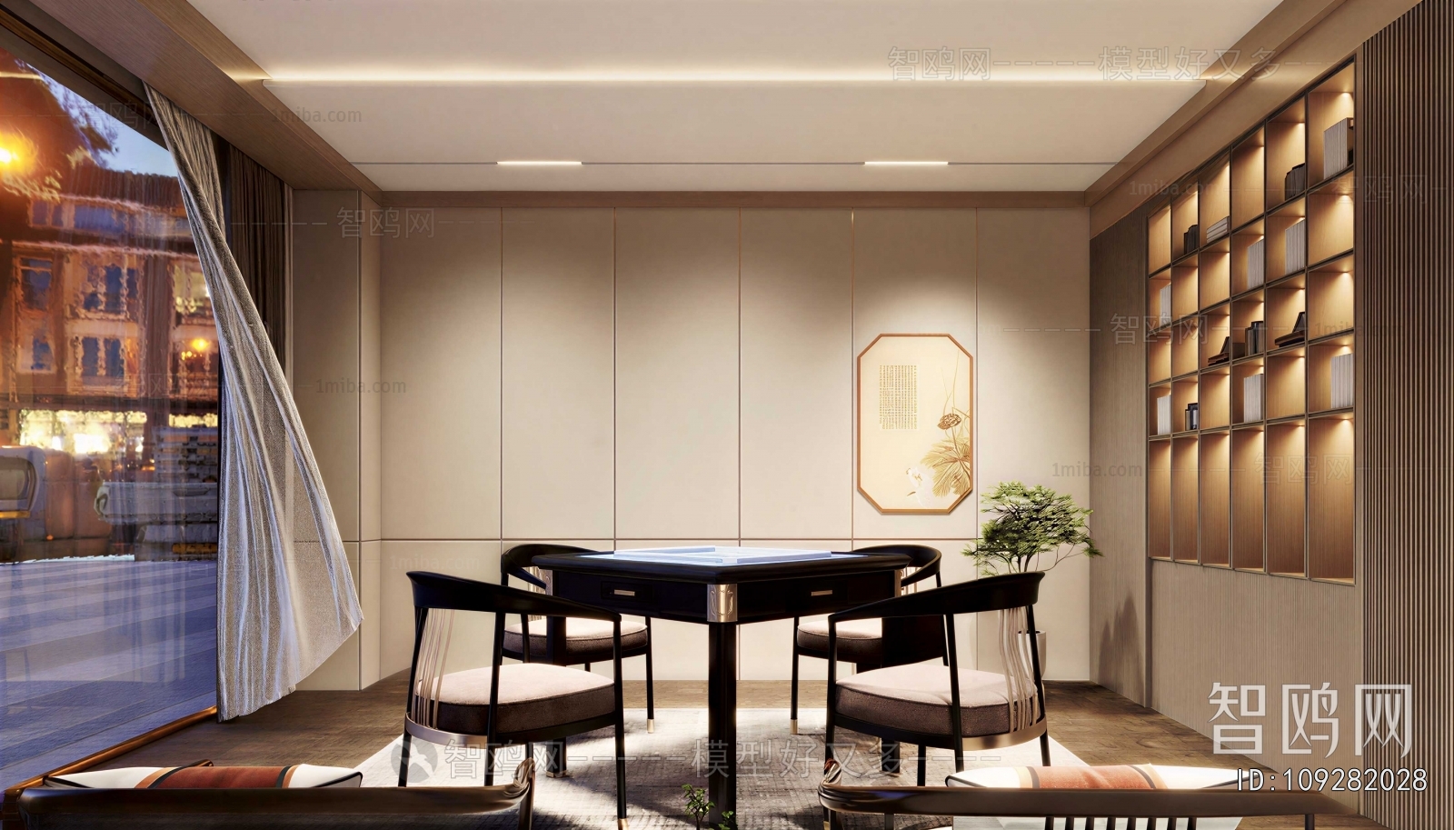 New Chinese Style Chess And Card Room