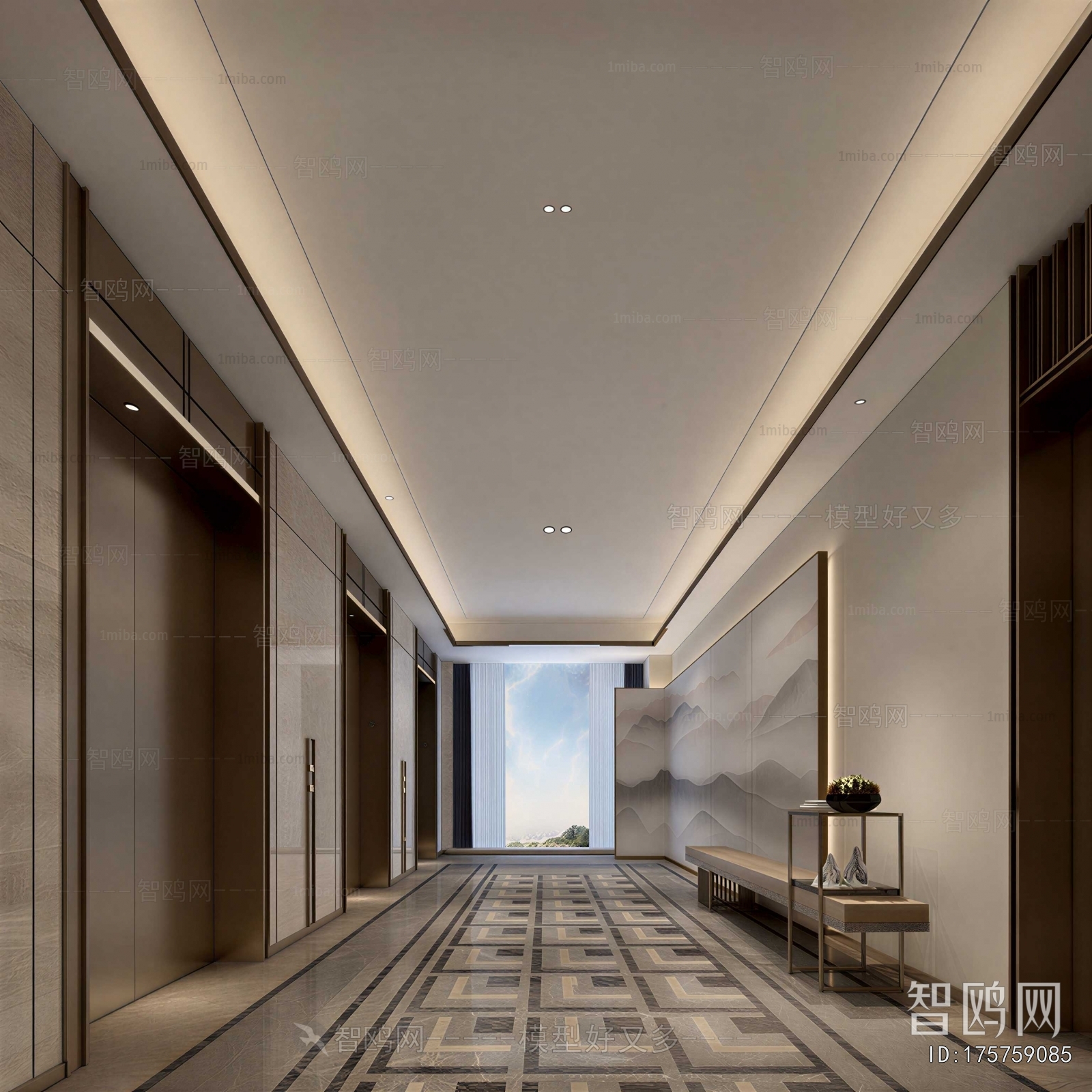 Modern Office Elevator Hall