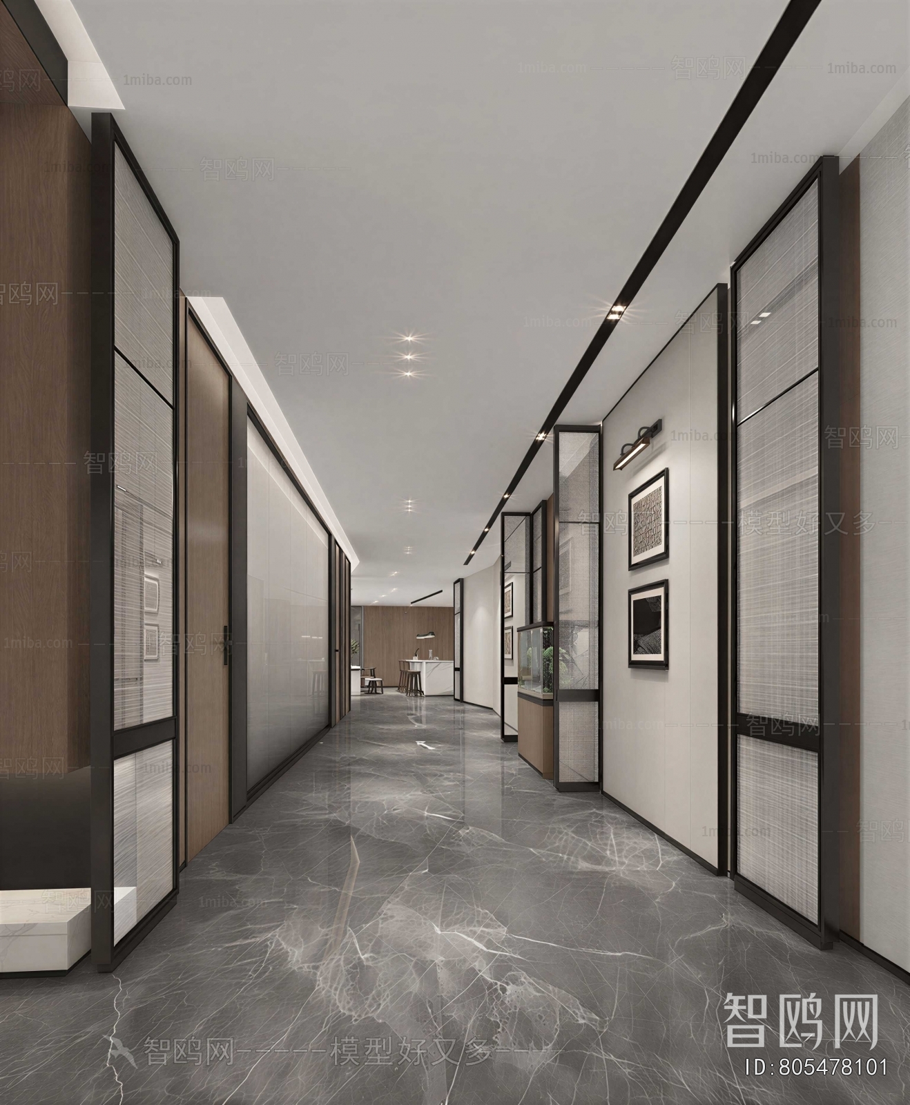 Modern Office Aisle