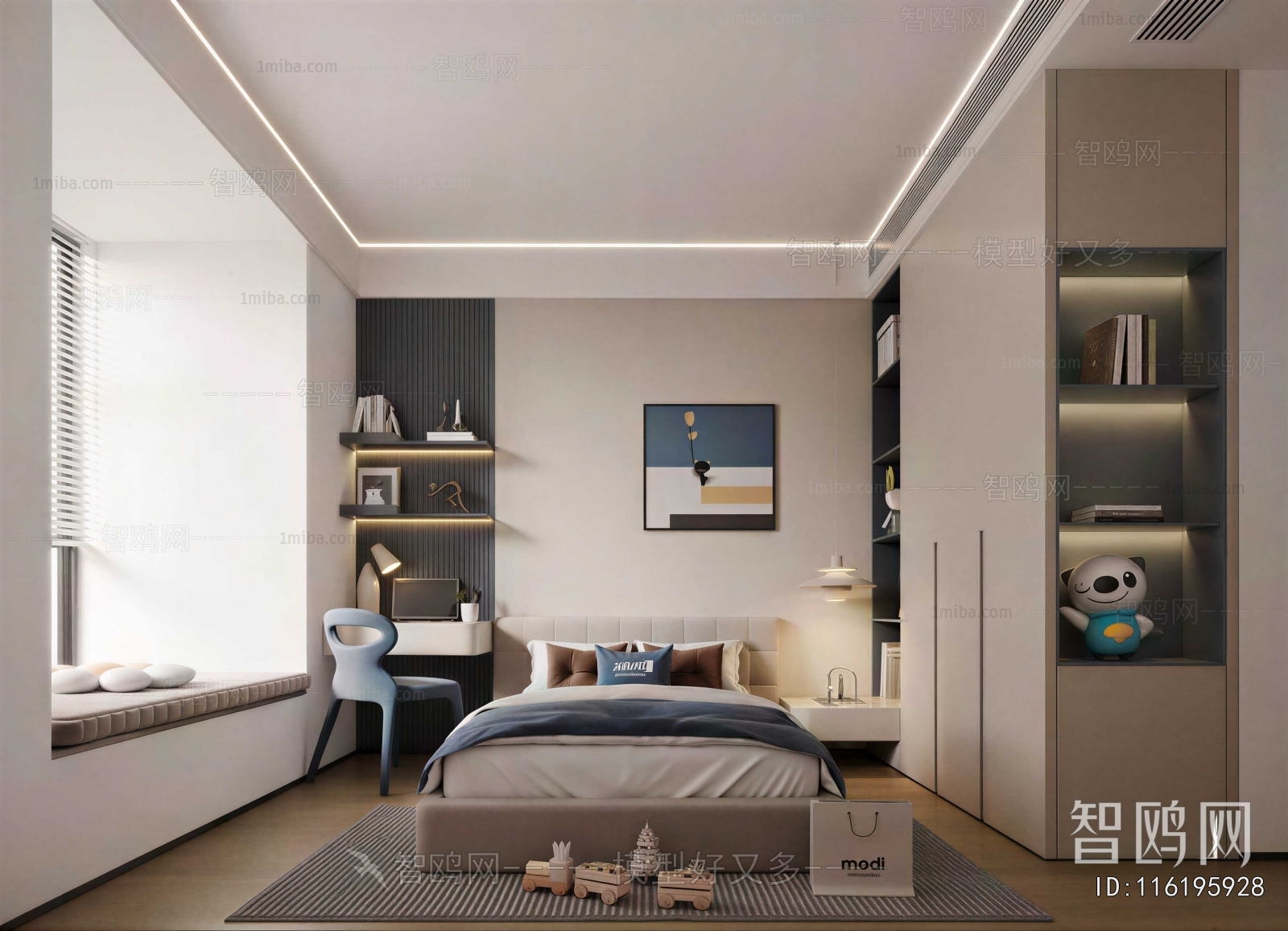 Modern Boy's Room And Son's Room