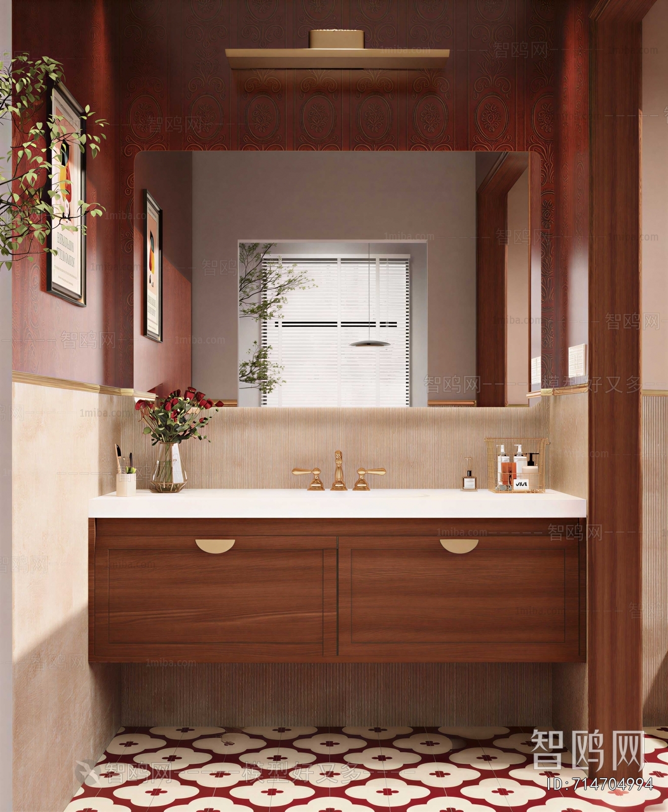 New Chinese Style Bathroom Cabinet