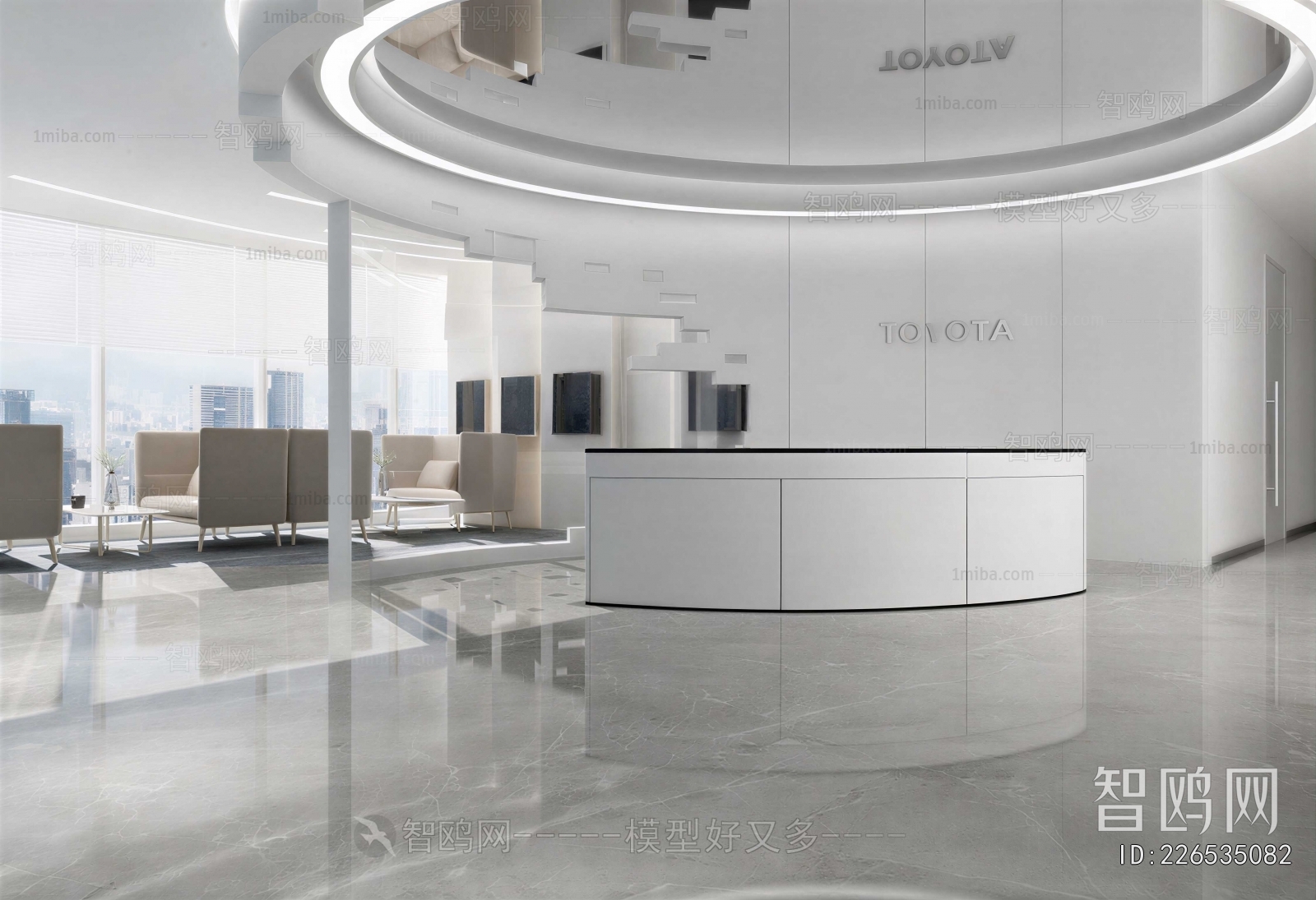 Modern Office Reception Desk
