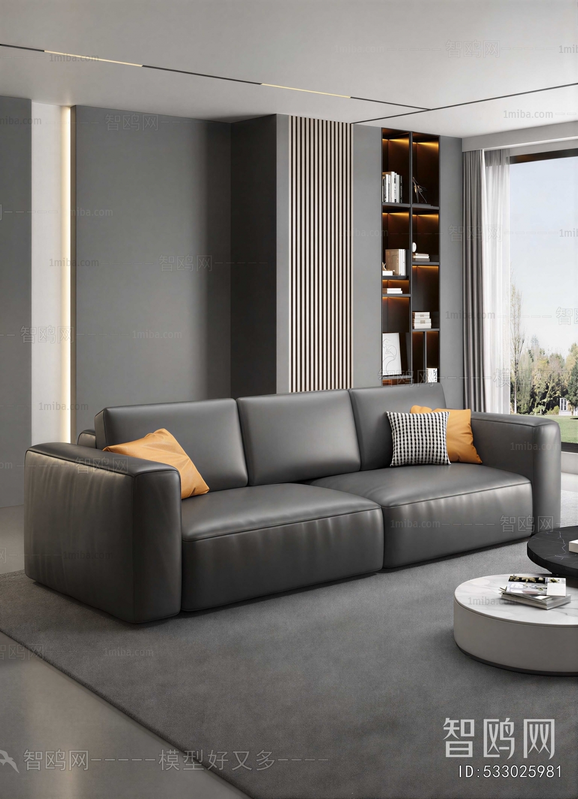 Modern Three-seat Sofa