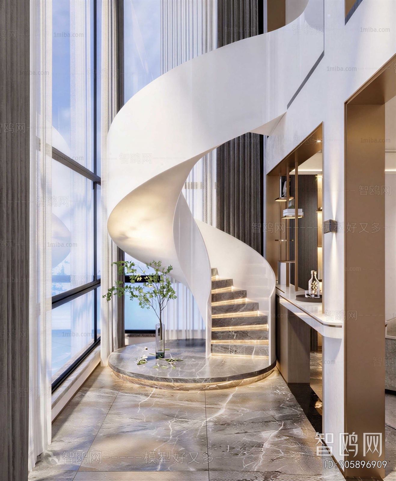 Modern Rotating Staircase