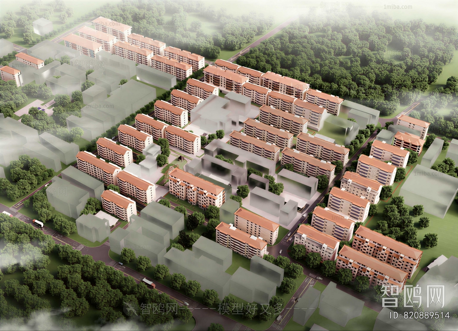 Modern Architectural Bird's-eye View Planning