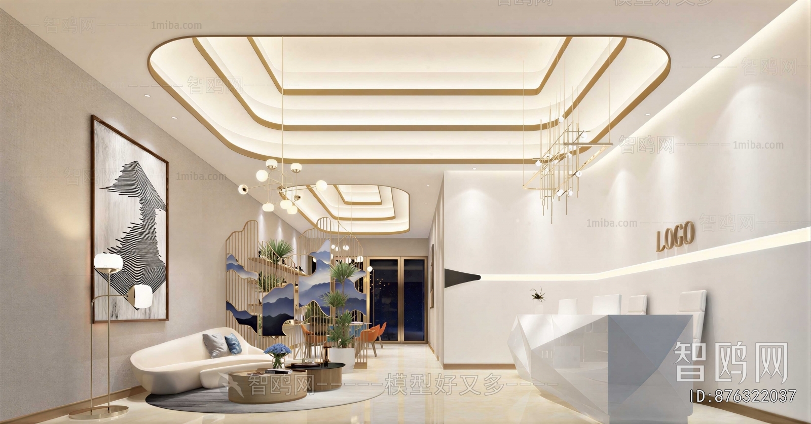 Modern Office Reception Desk
