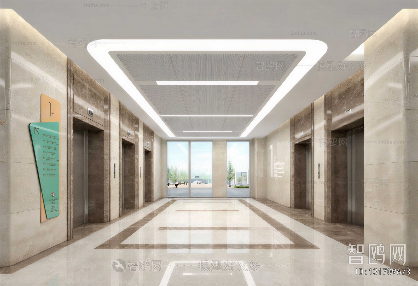 Modern Corridor/elevator Hall