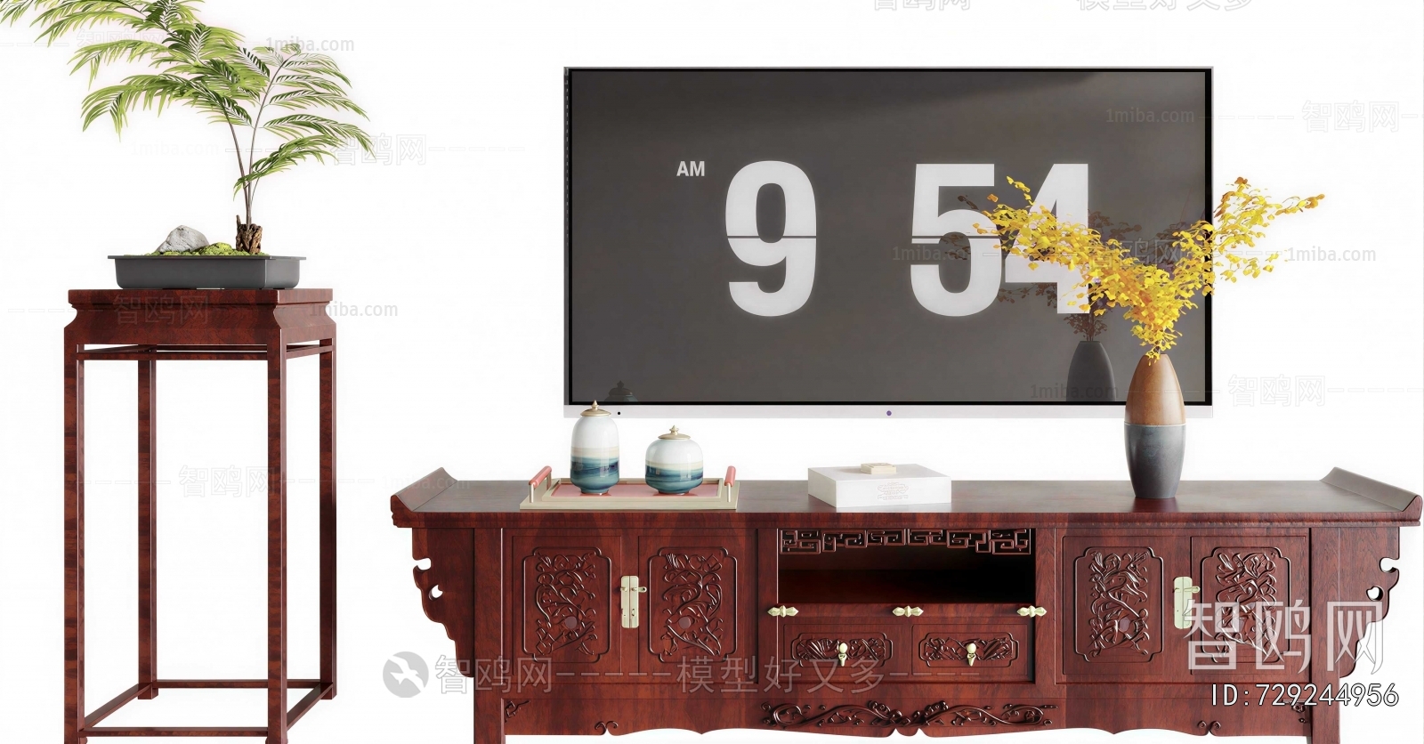 New Chinese Style TV Cabinet