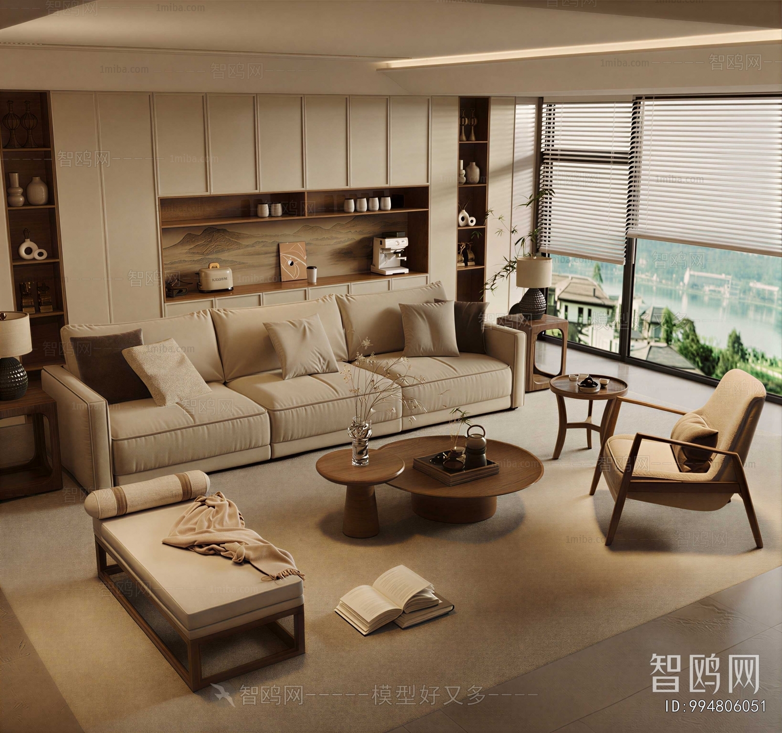 New Chinese Style A Living Room