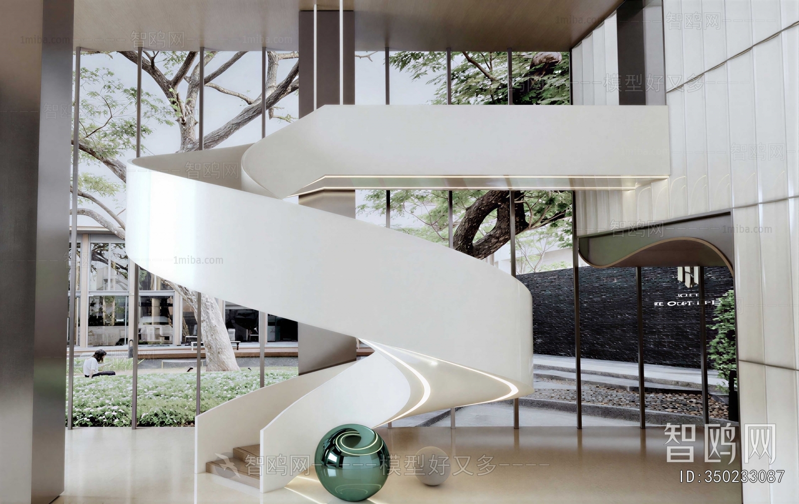 New Chinese Style Rotating Staircase
