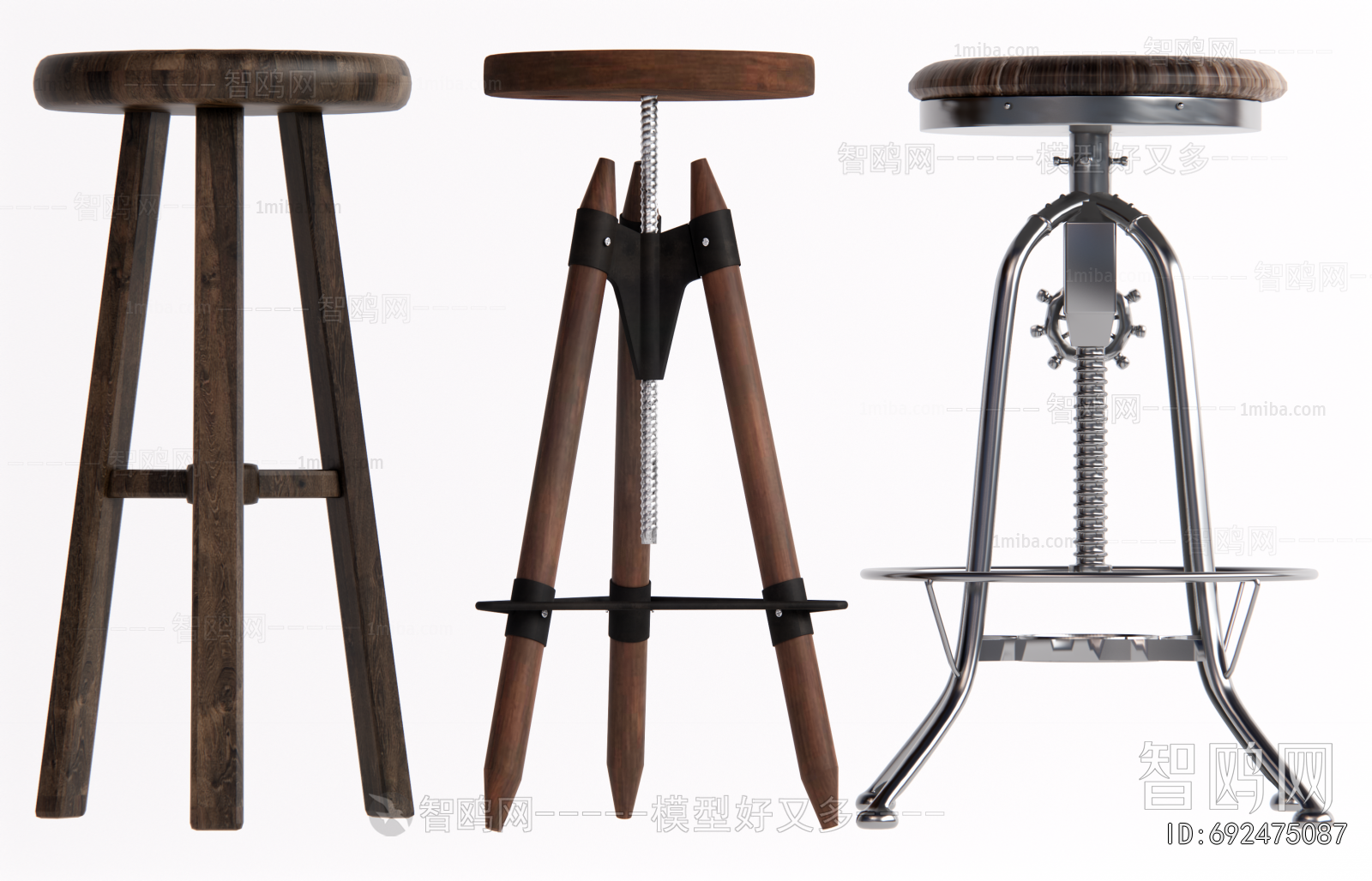Industrial Style Bar Chair