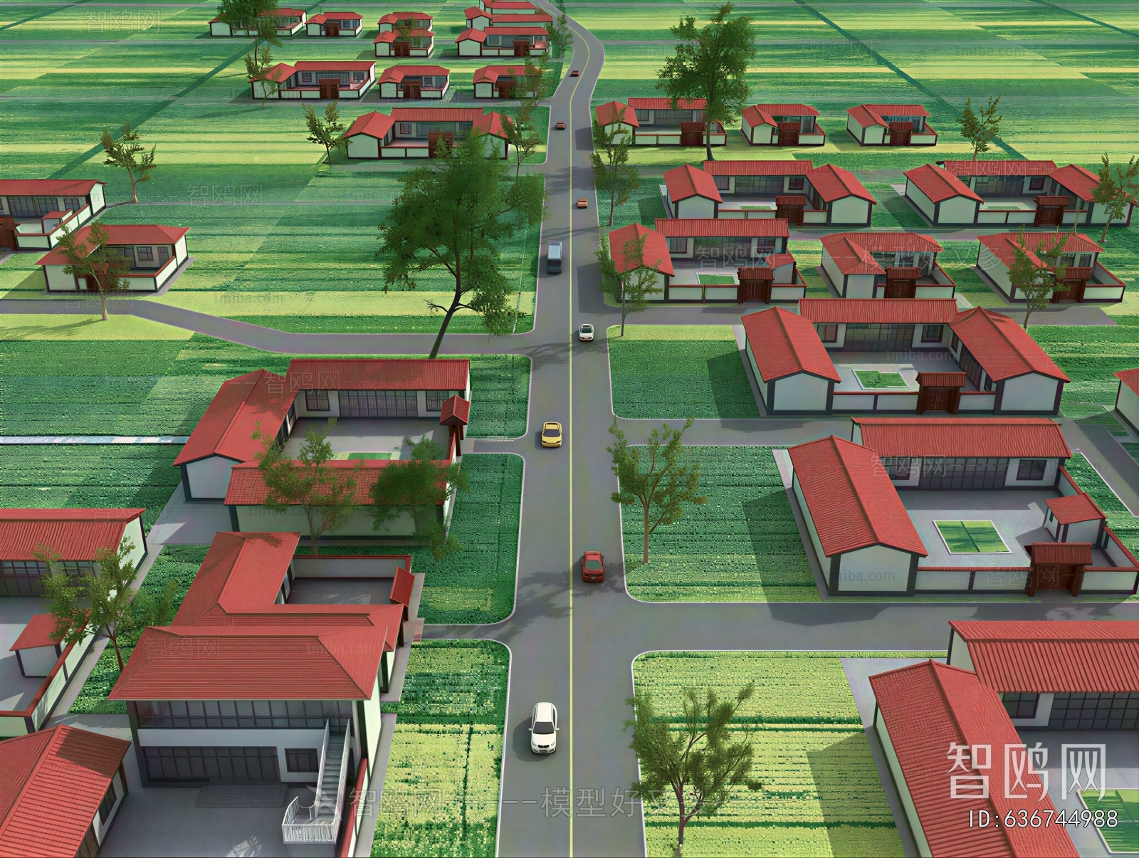 Modern Architectural Bird's-eye View Planning