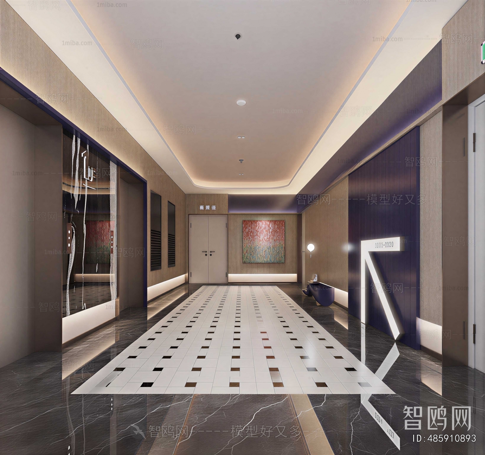 New Chinese Style Elevator Hall
