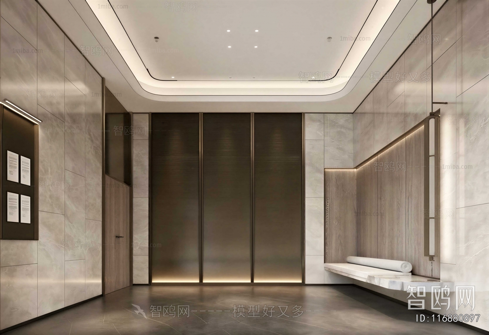 Modern Office Elevator Hall
