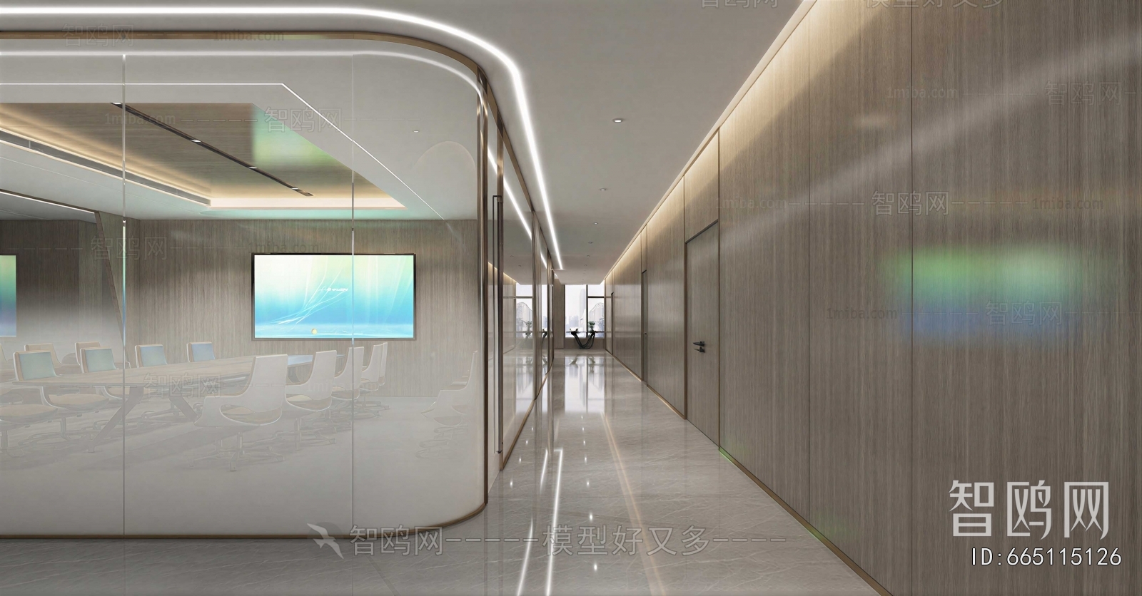 Modern Office Aisle
