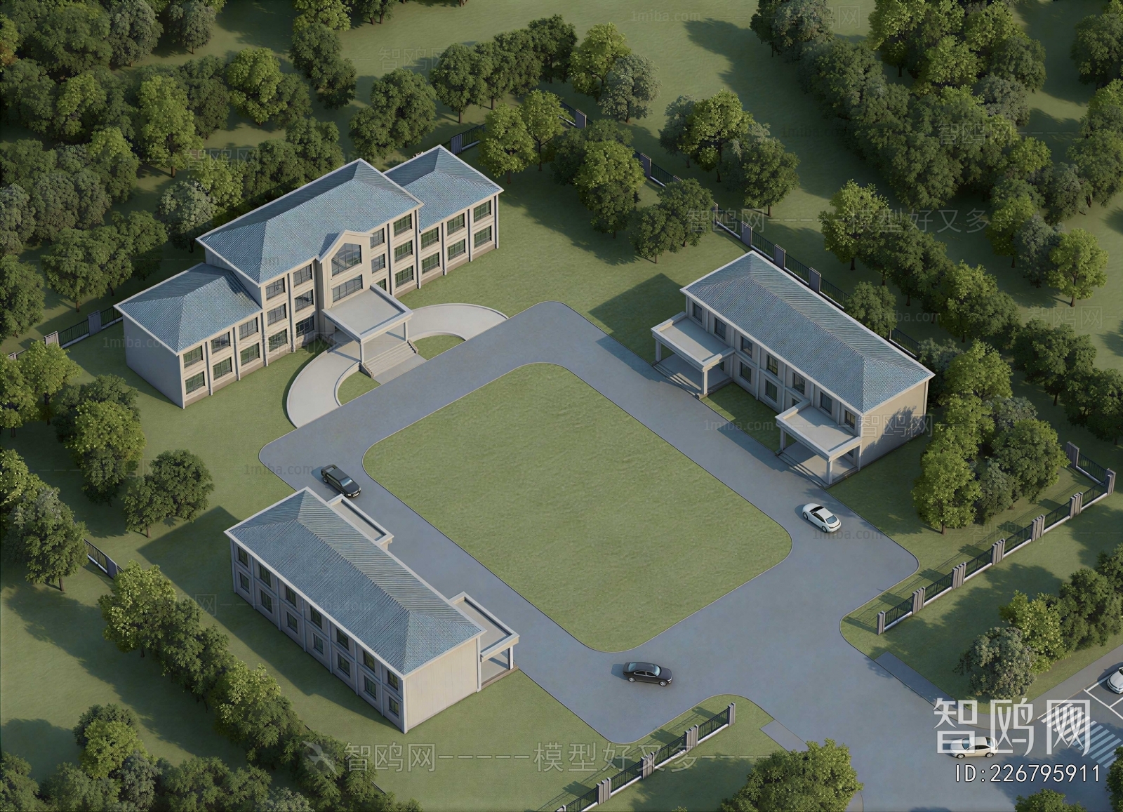 Modern Architectural Bird's-eye View Planning