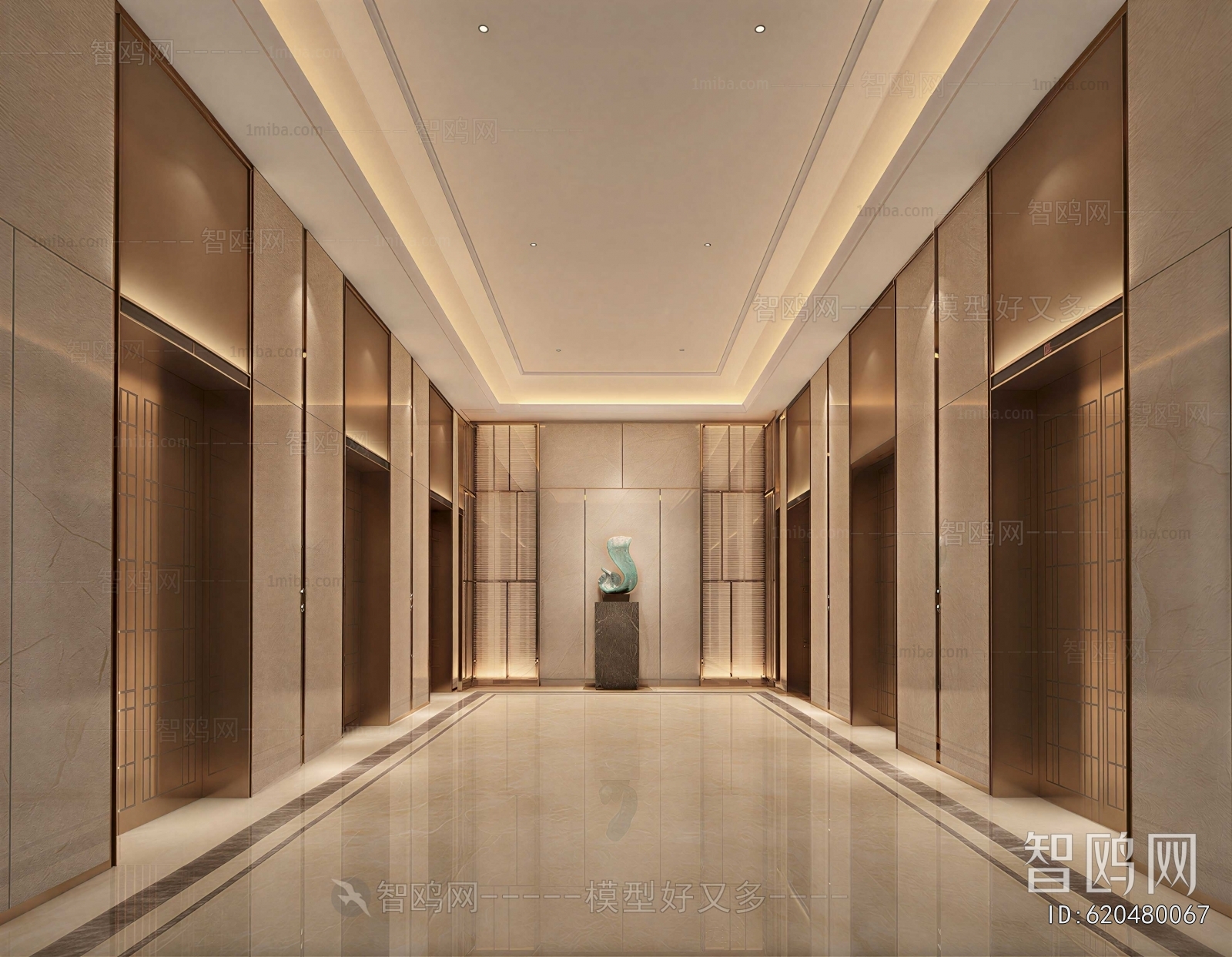 Modern Office Elevator Hall