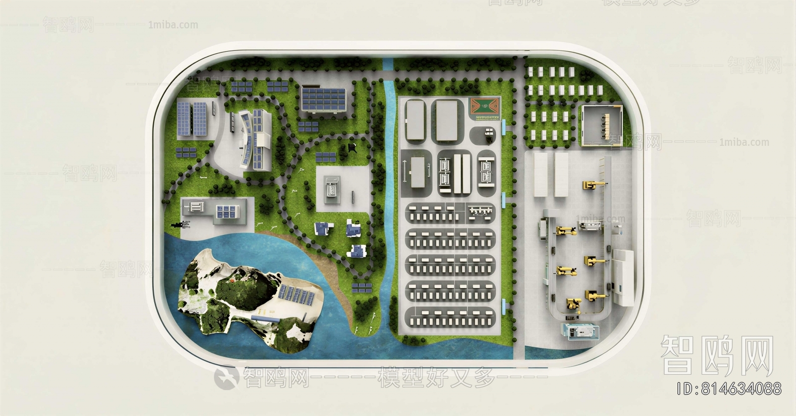 Modern Architectural Bird's-eye View Planning