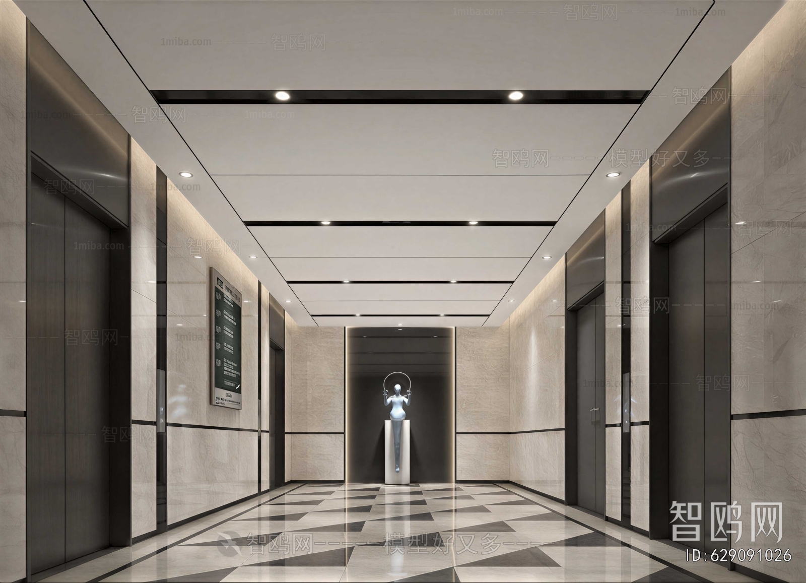 Modern Corridor/elevator Hall