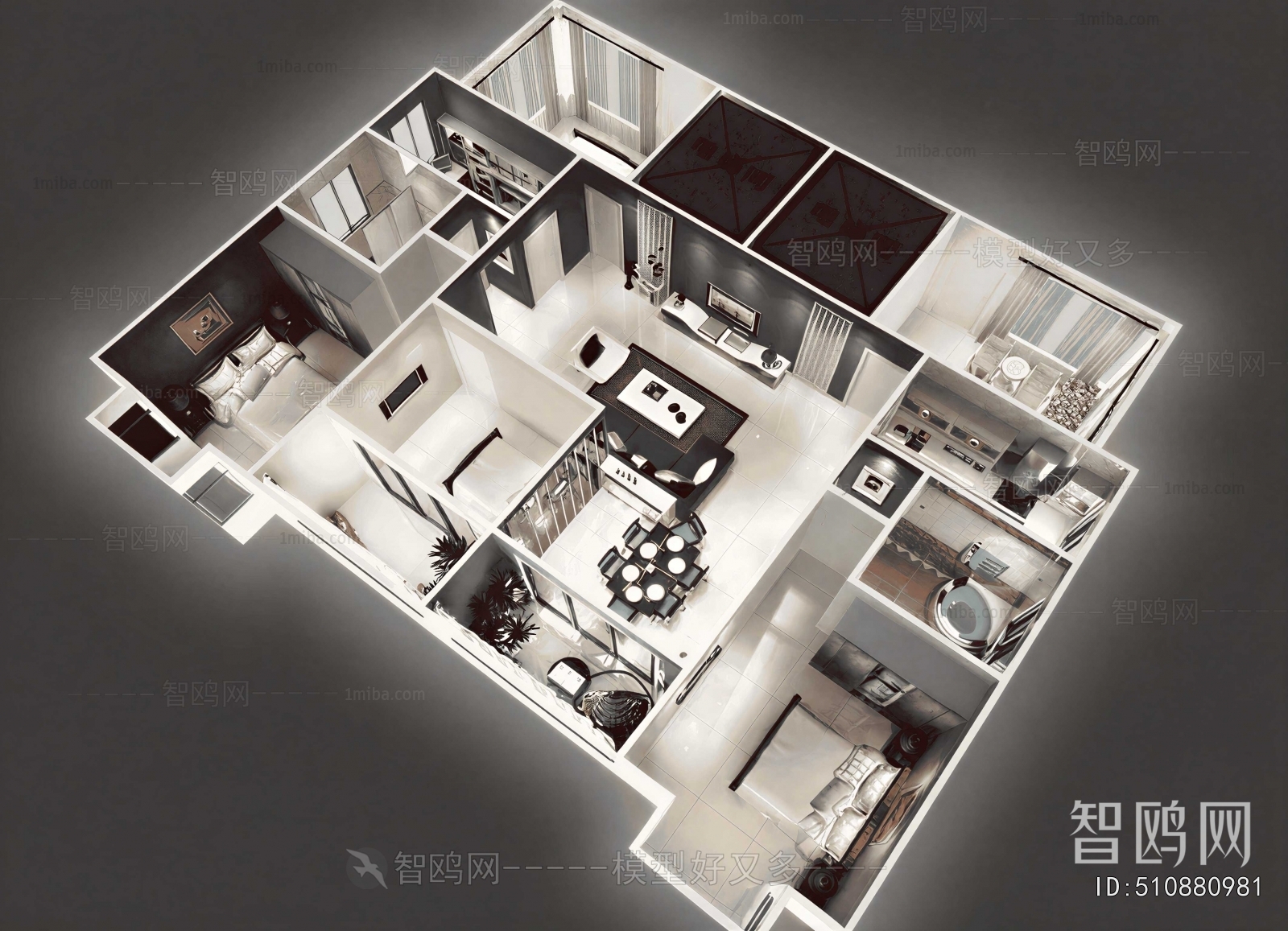 Modern A Bird's-eye View Of Home Decoration