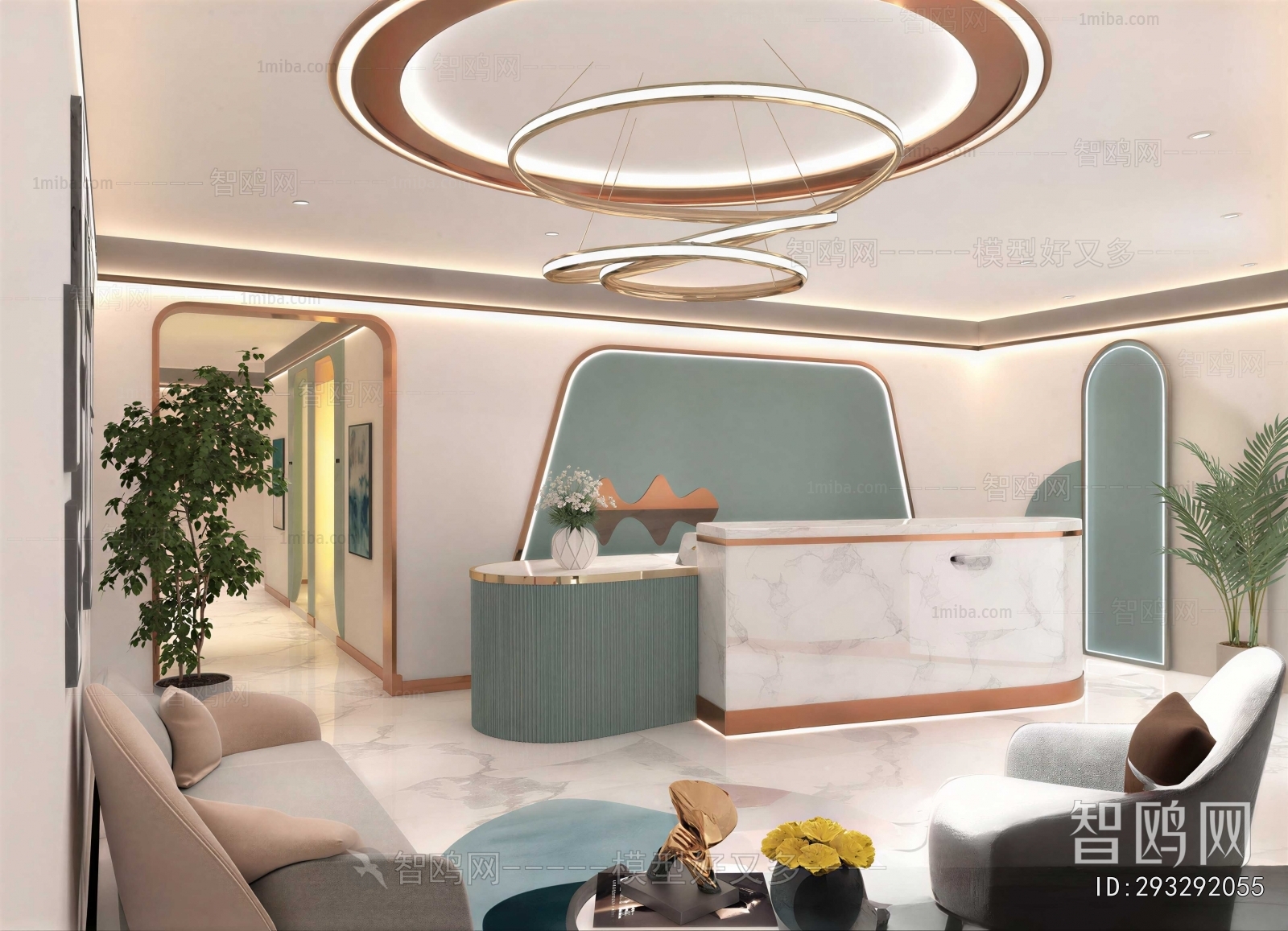 Modern Office Reception Desk