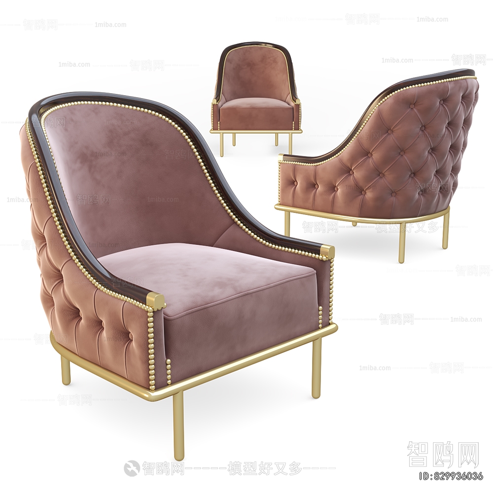 Simple European Style Single Sofa
