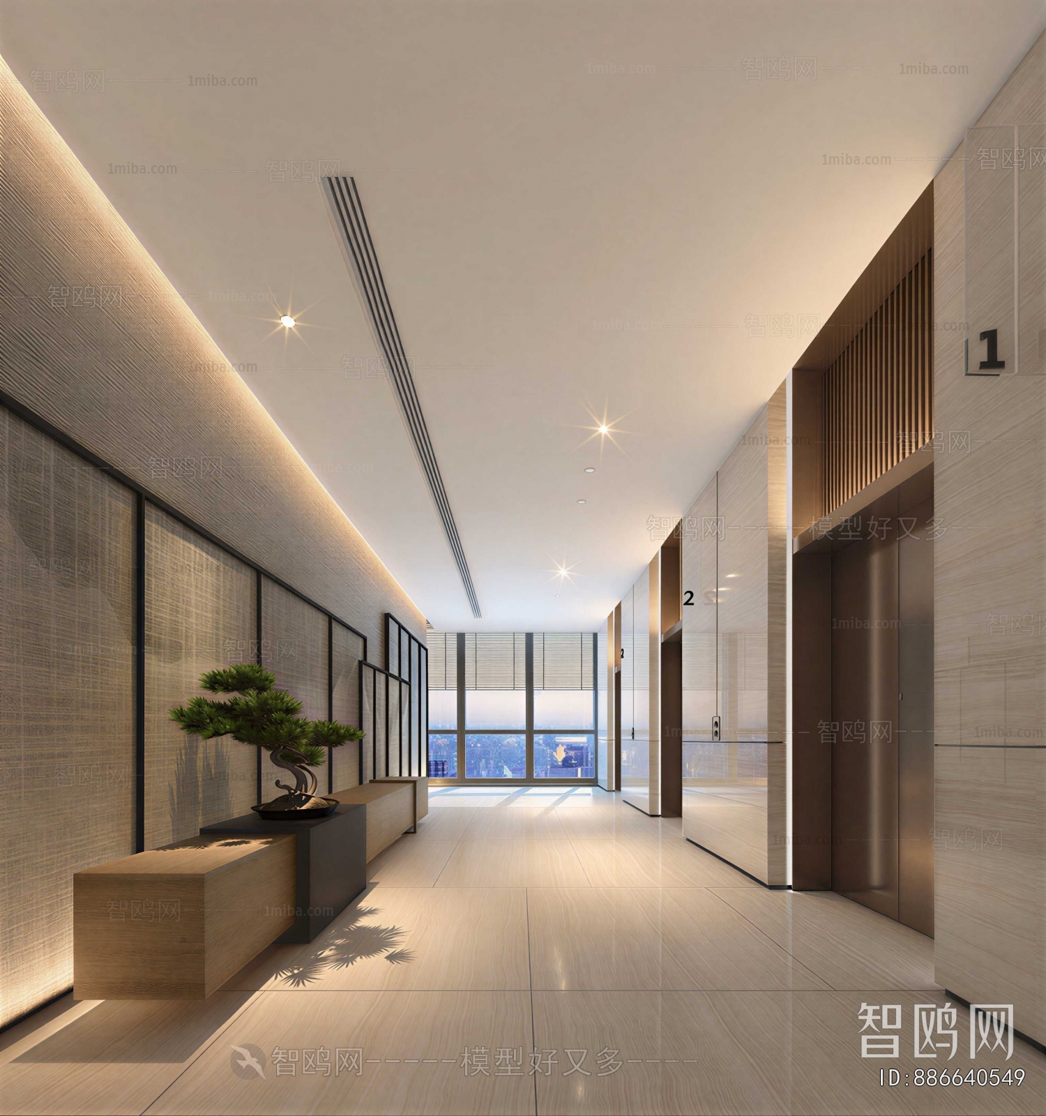 Modern Corridor/elevator Hall