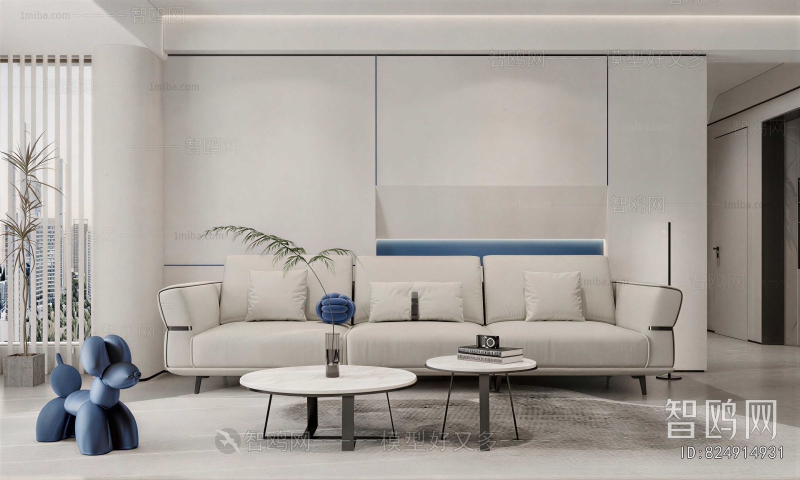 Modern Three-seat Sofa
