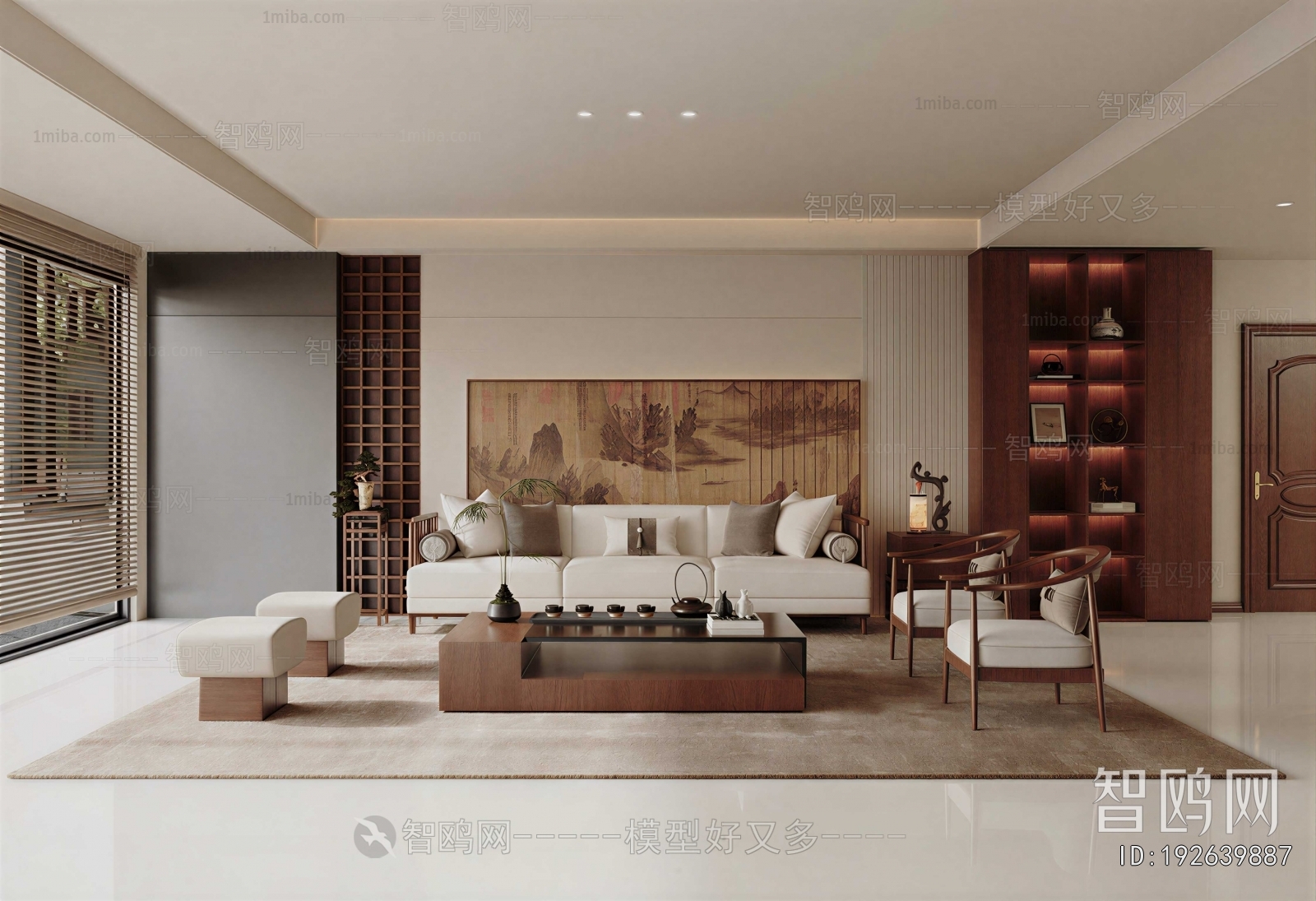 New Chinese Style A Living Room