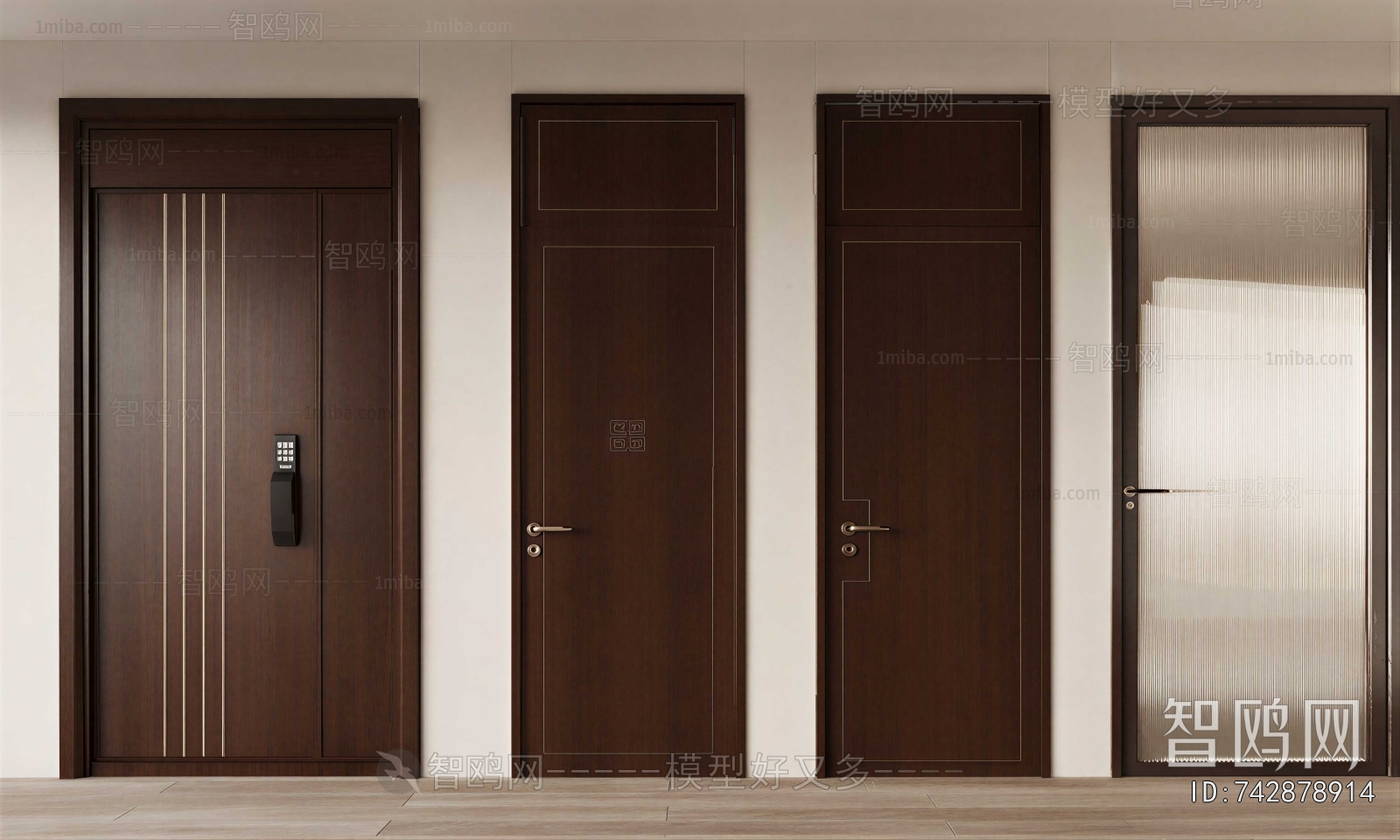 New Chinese Style Single Door