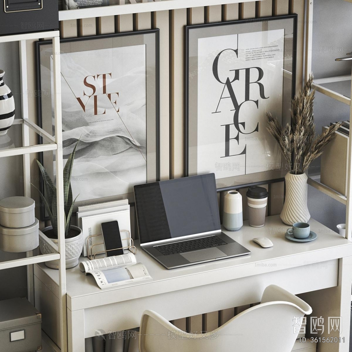 Nordic Style Computer Desk And Chair
