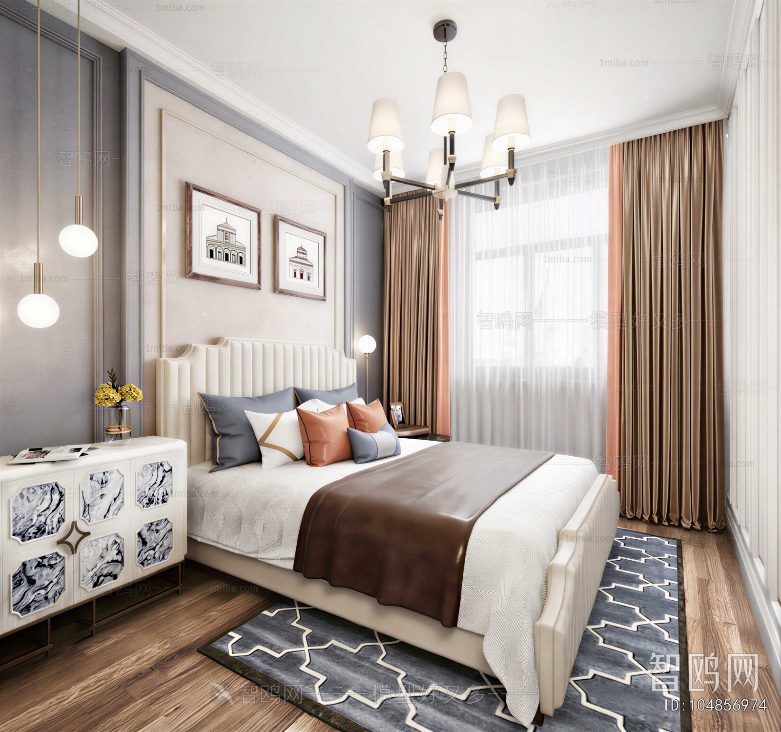 New Chinese Style Bedroom