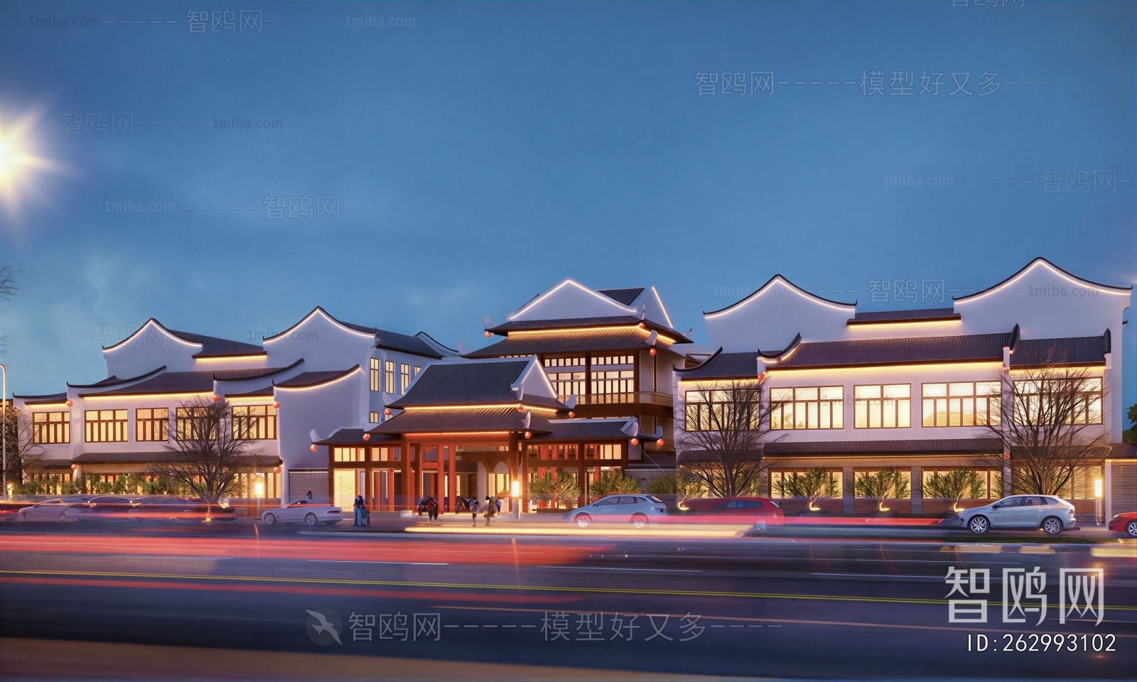 Chinese Style Appearance Of Commercial Building