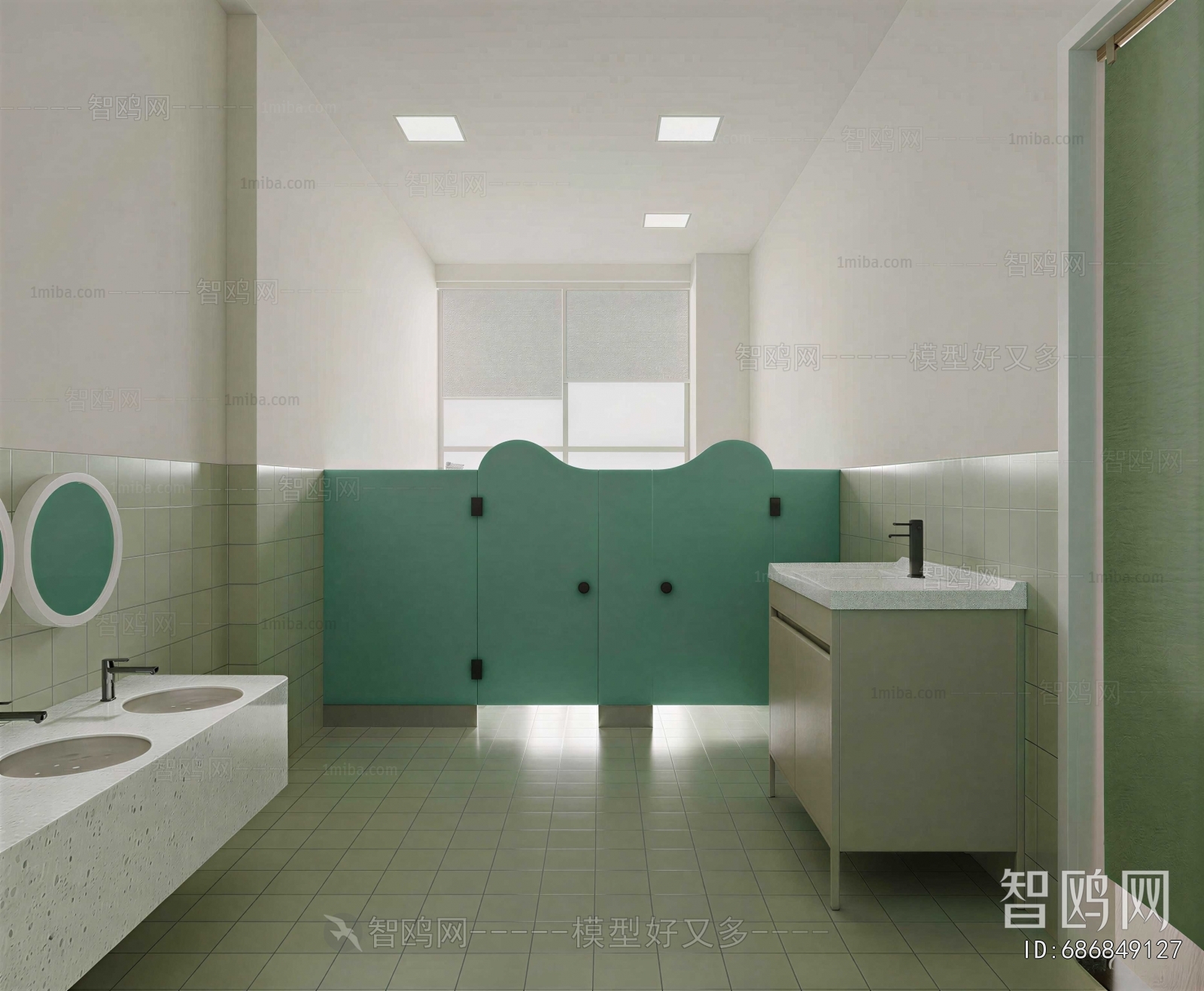 Modern Children's Restroom
