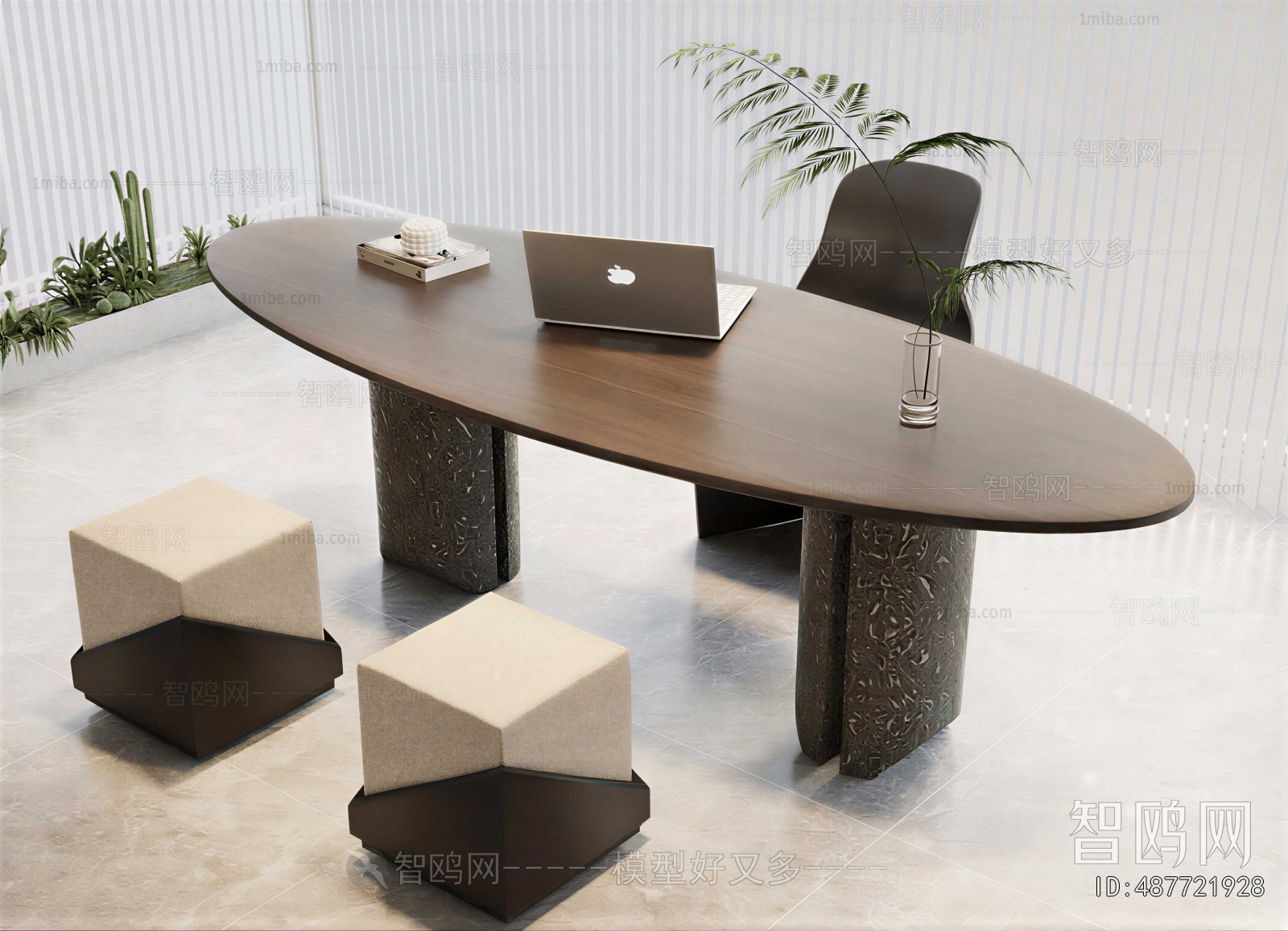 New Chinese Style Computer Desk And Chair