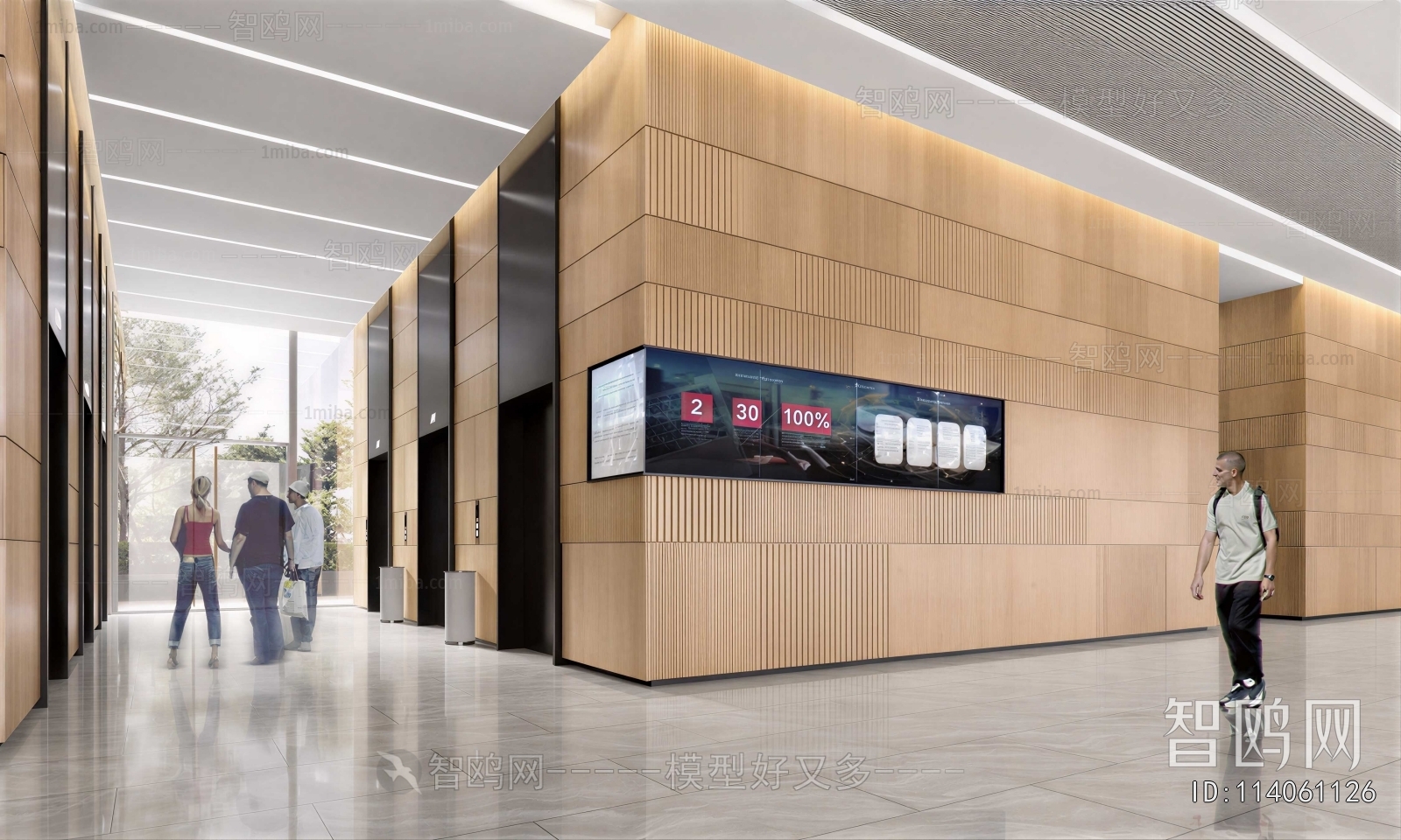 Modern Office Elevator Hall