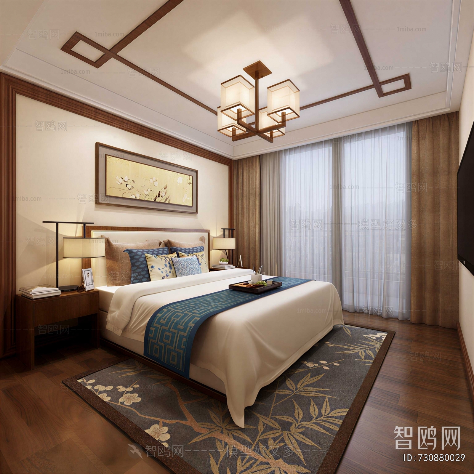 New Chinese Style Bedroom