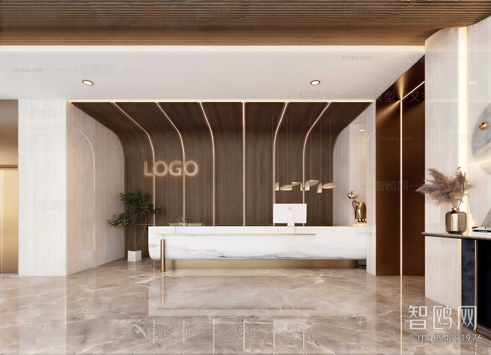 Modern Office Reception Desk