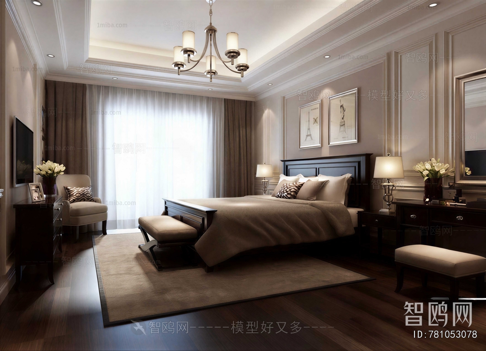 New Chinese Style Bedroom