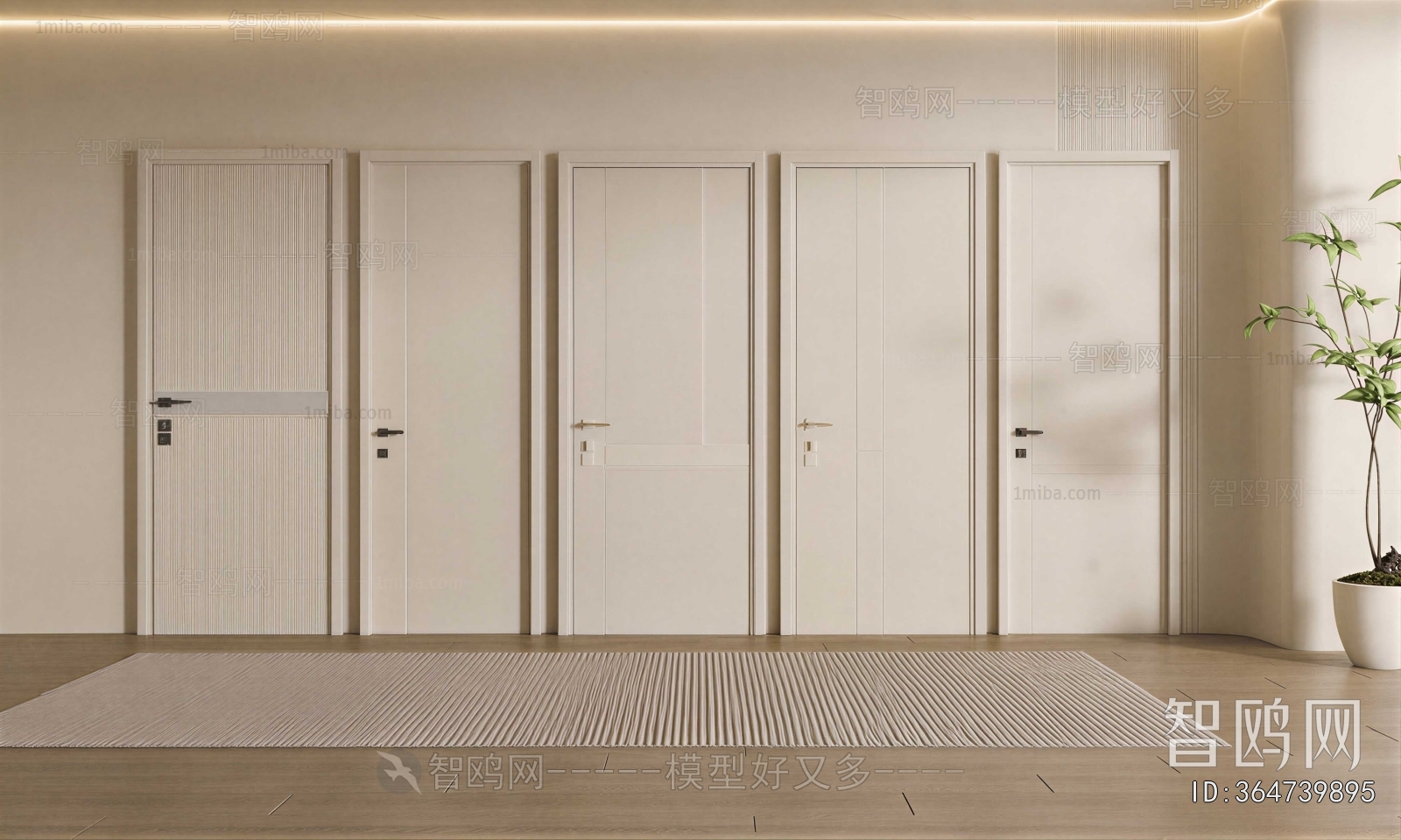 New Chinese Style Single Door