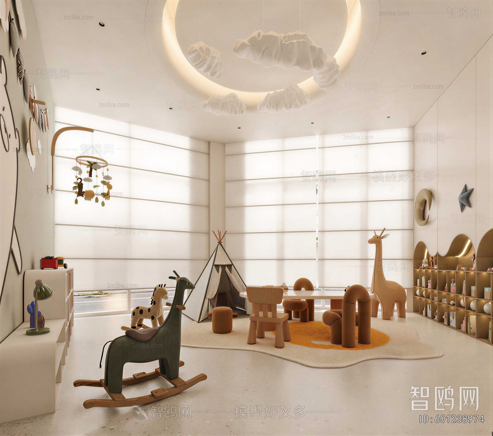 Modern Children's Room Activity Room